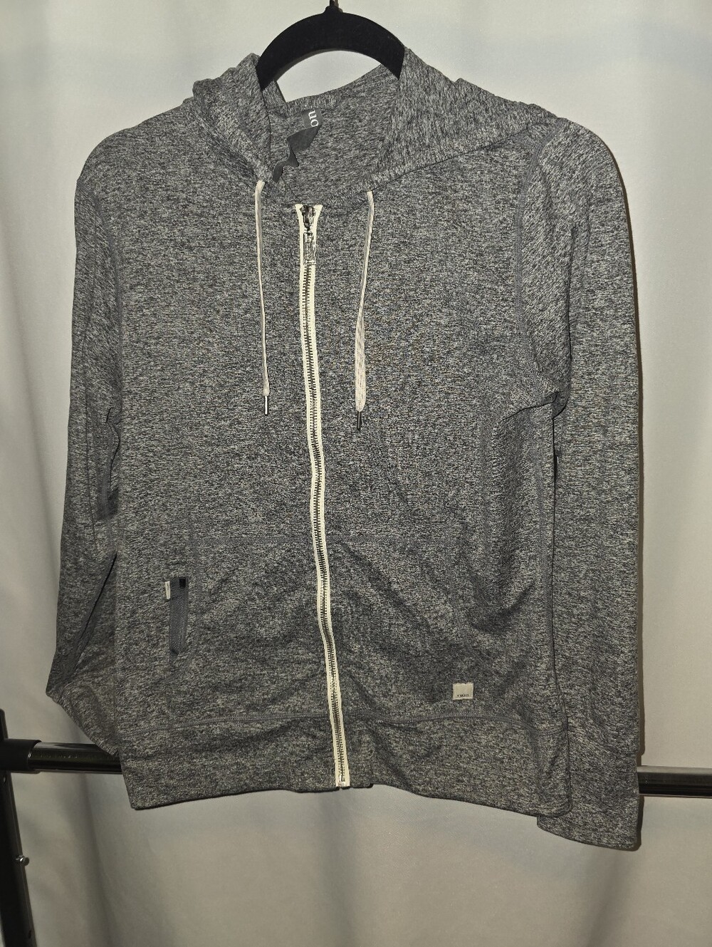 Heathered Gray Vuori Halo Performance Full Zip Jacket